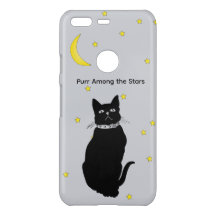 Schnurrende Katze unter den Sternen iPhone-Hülle S