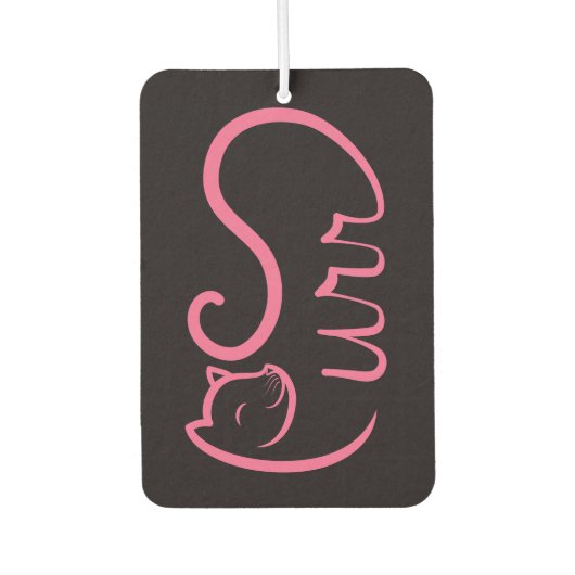 Schnurrende Typografie ROSA Autolufterfrischer (Vorderseite)