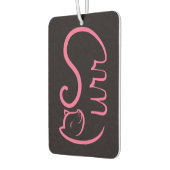 Schnurrende Typografie ROSA Autolufterfrischer (Links)
