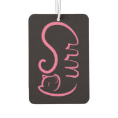Schnurrende Typografie ROSA Autolufterfrischer (Rückseite)
