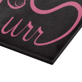 Schnurrende Typografie ROSA Schneidebrett (Ecke)