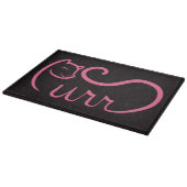 Schnurrende Typografie ROSA Schneidebrett (Ecke)