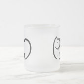 Schnurrende Typografie SCHWARZ Mattglastasse (Mittel)