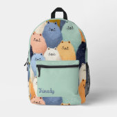 Schnurrhaar-Wunderland Bedruckter Rucksack (Vorderseite)