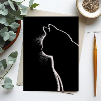 Schnurrhaare in der Dunkelheit | Katzen-Schnurrhaa Postkarte