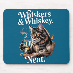 Schnurrhaare und ordentlich lustiger Katzenliebhab Mousepad