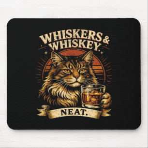 Schnurrhaare und ordentlich lustiger Katzenliebhab Mousepad