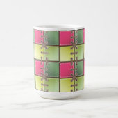 Schnürsenkel aus rosa und grüne Modekunst Kaffeetasse (Mittel)