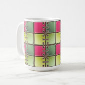 Schnürsenkel aus rosa und grüne Modekunst Kaffeetasse (Vorderseite Links)
