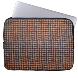 Schnürsenkel: Braunes Tweed Laptopschutzhülle