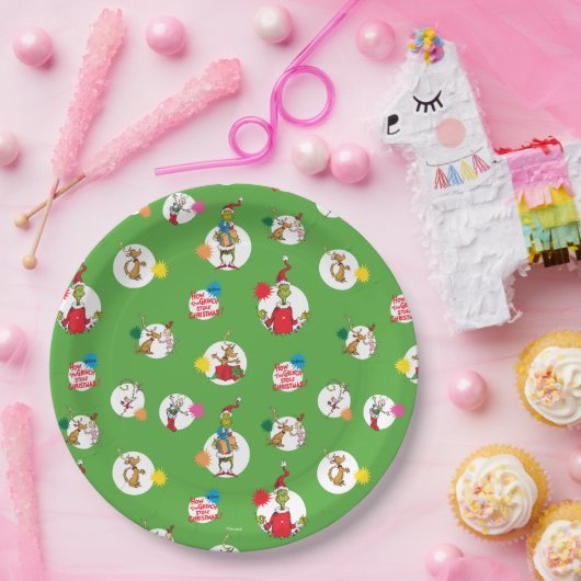 Schnürsenkel | Christmas Dot Pattern Pappteller (Party)