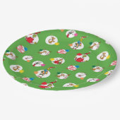 Schnürsenkel | Christmas Dot Pattern Pappteller (Schrägansicht)