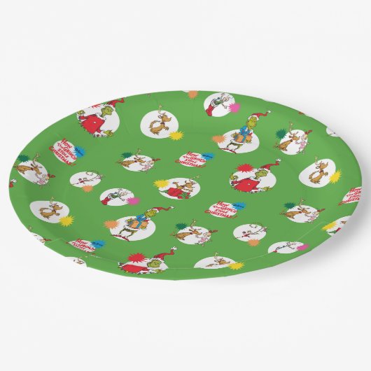 Schnürsenkel | Christmas Dot Pattern Pappteller (Schrägansicht)