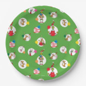 Schnürsenkel | Christmas Dot Pattern Pappteller (Vorderseite)