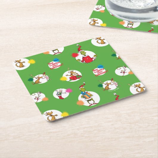 Schnürsenkel | Christmas Dot Pattern Rechteckiger Pappuntersetzer (angewinkelt)