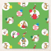 Schnürsenkel | Christmas Dot Pattern Rechteckiger Pappuntersetzer (Vorderseite)