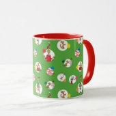 Schnürsenkel | Christmas Dot Pattern Tasse (VorderseiteRechts)