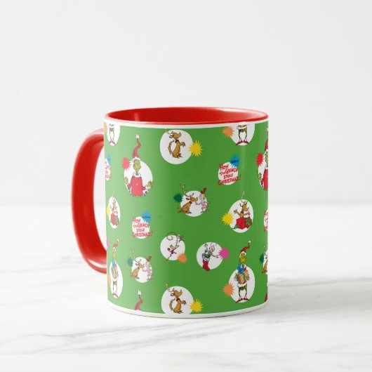 Schnürsenkel | Christmas Dot Pattern Tasse (Vorderseite Links)