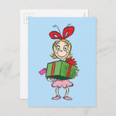 Schnürsenkel | Cindy-Lou Who - Holding Present Postkarte (Vorne/Hinten)
