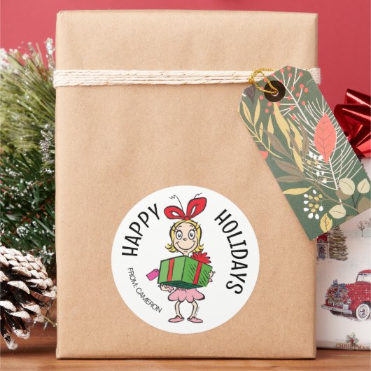 Schnürsenkel | Cindy-Lou Who | Weihnachtsgeschenkm Runder Aufkleber (Feiertag)