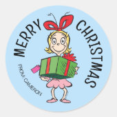 Schnürsenkel | Cindy-Lou Who | Weihnachtsgeschenkm Runder Aufkleber (Vorderseite)