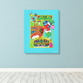 Schnürsenkel | Comic Graphic Leinwanddruck (Insitu (Holzboden))