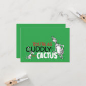 Schnürsenkel | Du bist so kuschelig wie ein Kaktus Karte (Vorderseite/Rückseite Beispiel)