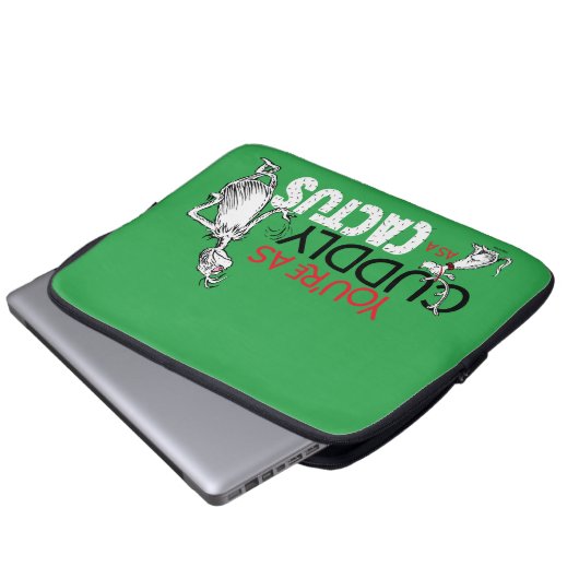 Schnürsenkel | Du bist so kuschelig wie ein Kaktus Laptopschutzhülle (Vorne Knopf)