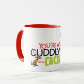 Schnürsenkel | Du bist so kuschelig wie ein Kaktus Tasse (Vorderseite Links)