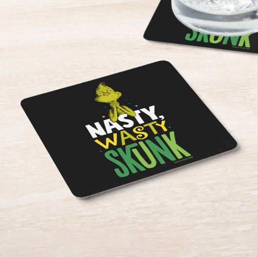 Schnürsenkel | Ekliger Abfall Skunk Rechteckiger Pappuntersetzer (angewinkelt)