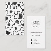 Schnürsenkel + Formen Bold Chic Minimal einzigarti Visitenkarte (Vorne/Hinten)