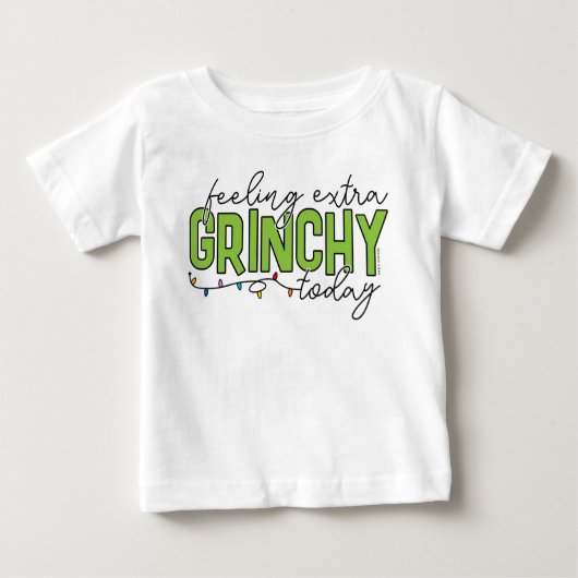 Schnürsenkel | Gefühl Extra grinchy Heute 2 Baby T-shirt (Vorderseite)