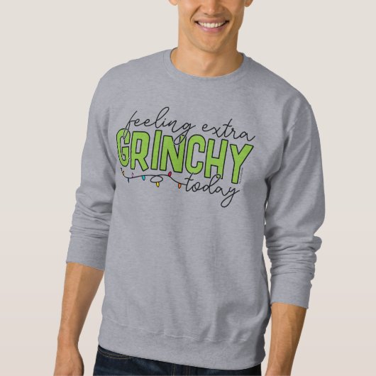 Schnürsenkel | Gefühl Extra grinchy Heute 2 Sweatshirt (Vorderseite)