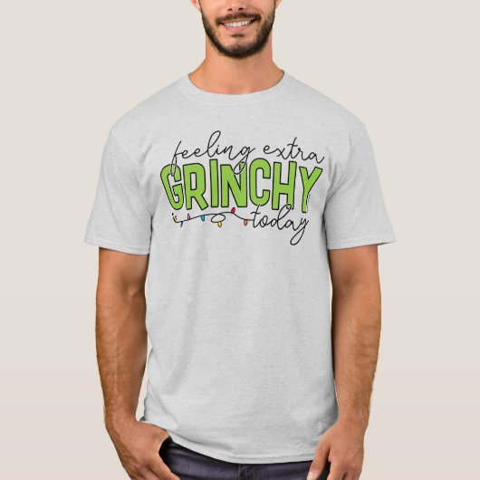 Schnürsenkel | Gefühl Extra grinchy Heute 2 T-Shirt (Vorderseite)