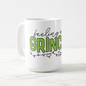 Schnürsenkel | Gefühl Extra Grinchy Heute 4 Kaffeetasse (Vorderseite Links)