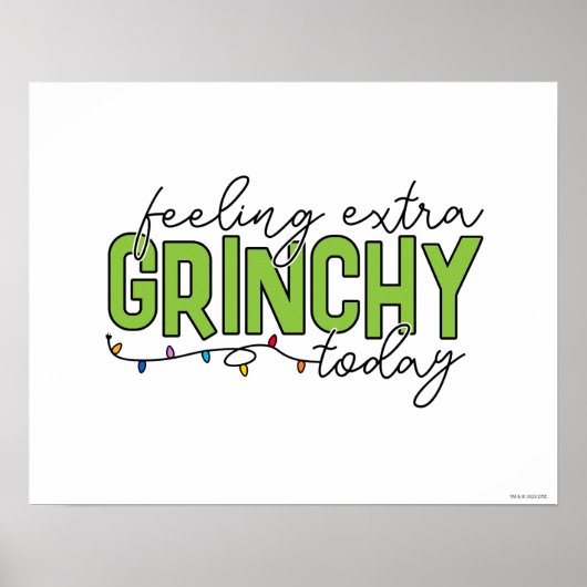 Schnürsenkel | Gefühl Extra Grinchy Heute 4 Poster (Vorne)