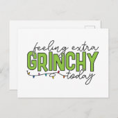 Schnürsenkel | Gefühl Extra Grinchy Heute 4 Postkarte (Vorne/Hinten)