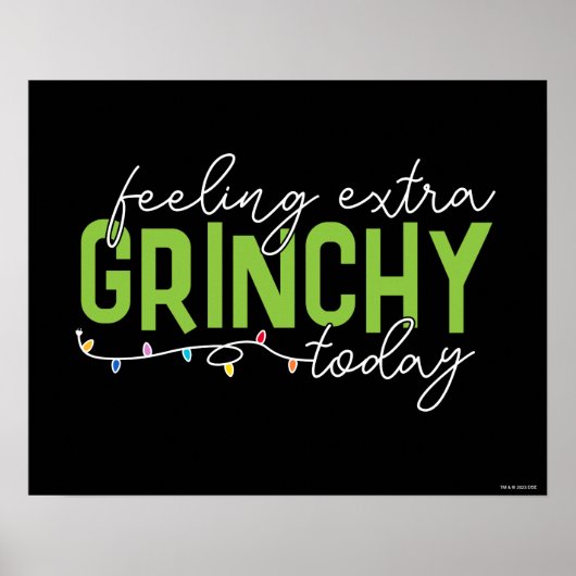 Schnürsenkel | Gefühl Extra Grinchy heute Poster (Vorne)