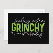 Schnürsenkel | Gefühl Extra Grinchy heute Postkarte (Vorne/Hinten)