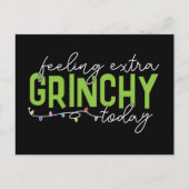 Schnürsenkel | Gefühl Extra Grinchy heute Postkarte (Vorderseite)