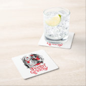 Schnürsenkel | Gefühl Grinchy Rechteckiger Pappuntersetzer (Vor Ort)