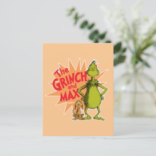 Schnürsenkel | Grinch & Max Sternexplosion Postkarte (Stehend Vorderseite)