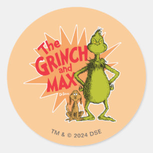 Schnürsenkel   Grinch & Max Sternexplosion Runder Aufkleber