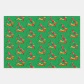 Schnürsenkel | Max Christmas Pointsettia Geschenkpapier Set (Vorderseite 3)