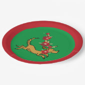 Schnürsenkel | Max Christmas Pointsettia Pappteller (Schrägansicht)