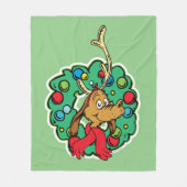 Schnürsenkel | Max Christmas Wreath Fleecedecke (Vorderseite)