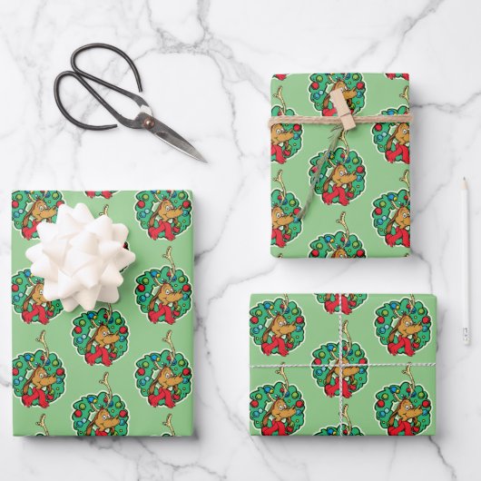 Schnürsenkel | Max Christmas Wreath Geschenkpapier Set (Vorderseite)