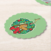 Schnürsenkel | Max Christmas Wreath Untersetzer (angewinkelt)