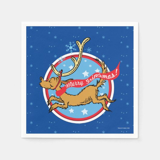 Schnürsenkel | Max Merry Grinchmas! Serviette (Vorderseite)