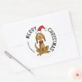 Schnürsenkel | Max Santa | Weihnachtsgeschenkmarke Runder Aufkleber (Umschlag)